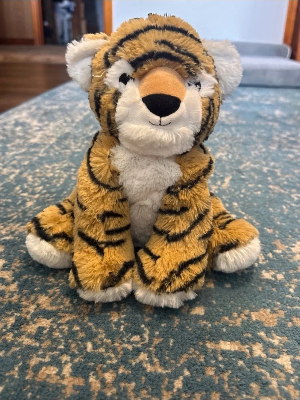 Plush Tiger Cuddly Toy - Soft Orange & White